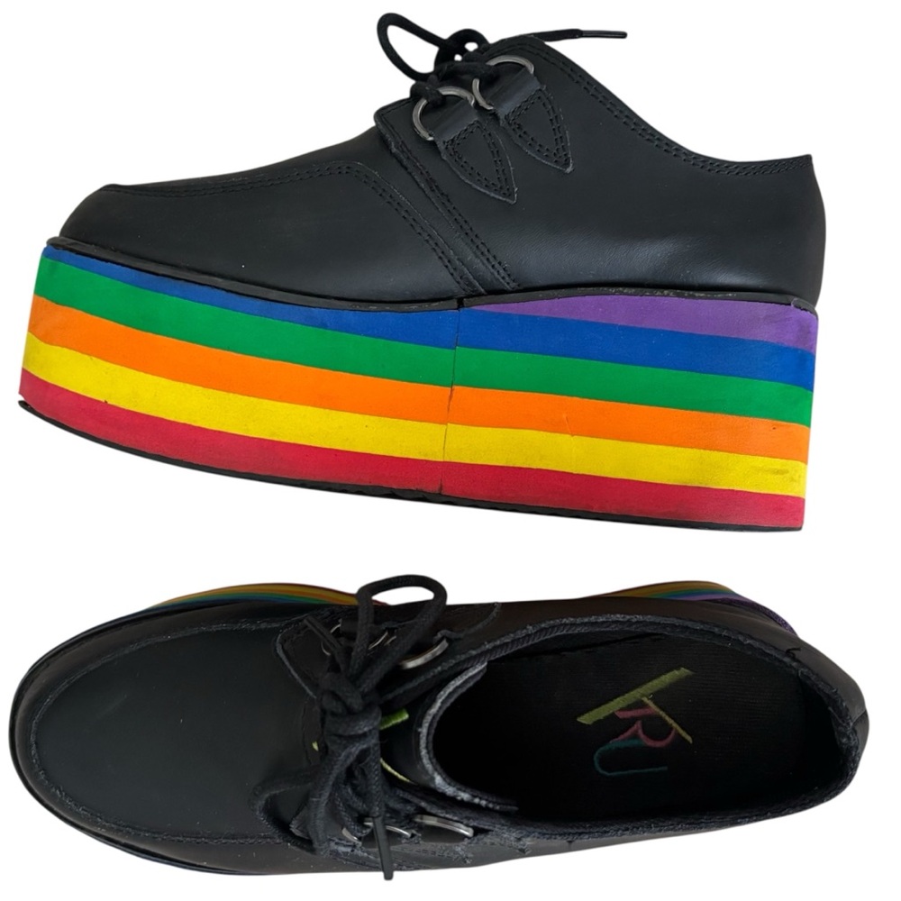 YRU Rainbow Platform Creepers Size 7.5